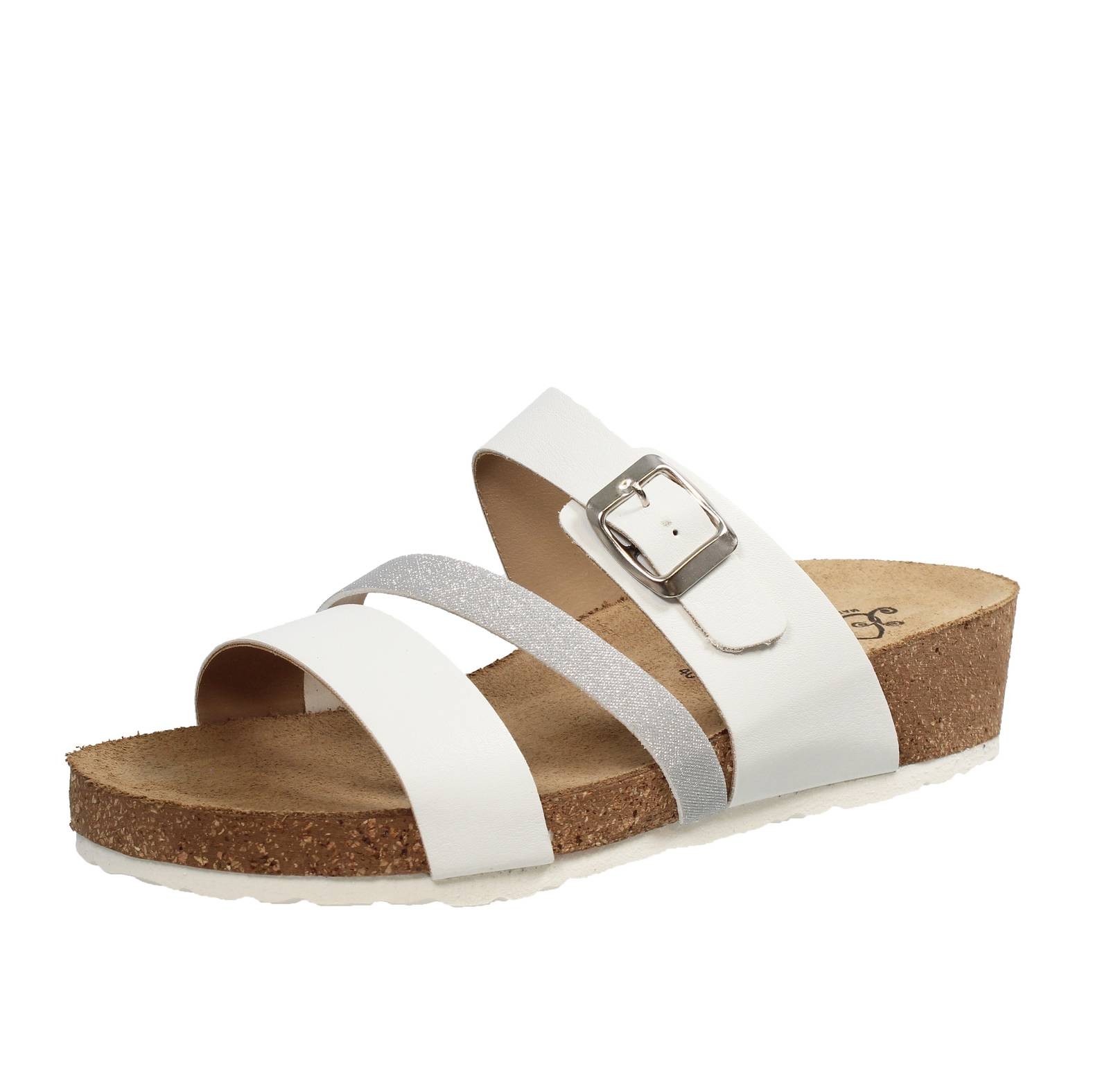 Мисс Дезире Сандали в Pelle Con Zeppa Bianco - Талья 38 лет Скарпе Донна Сандали 9390₽