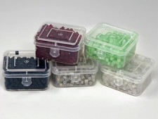 Glass Cube Seed Beads 5 Colors 200 grams 5 Flip Top Plastic Storage Boxes 4