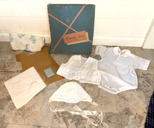 Vintage 1950s Baby Boy Baptism Outfit Small 6  9M Christening Carol Joy Box READ