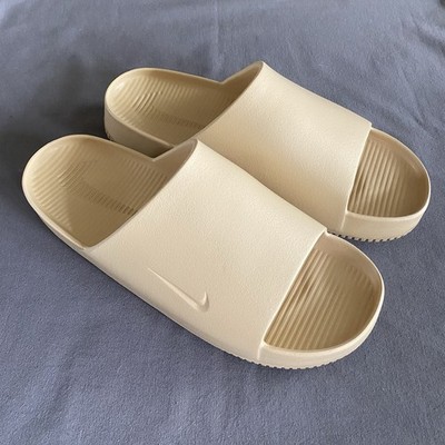Nike Calm Slide Mens Size 17 Womens Size 18 Sesame Beige Sandals Swoosh