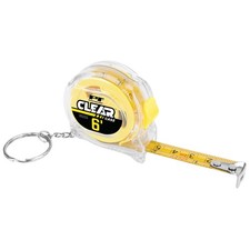 Performance Tool 20233 6' Clear Mini Tape Measure, SAE  Metric 1.8 m,