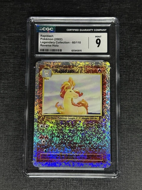 CGC 9 Rapidash 60/110 Reverse Holo English 2002 Pokémon Legendary Collection-TCG