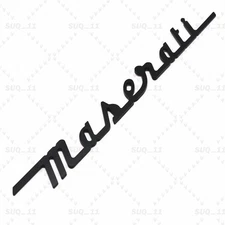 Letter Emblem Badge Matte Black Trunk Lid Nameplate For Maserati Grecale
