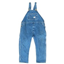 Round House Bib Overalls 48x30 Blue Denim Zip Fly Carpenter Hammer Loop Pliers