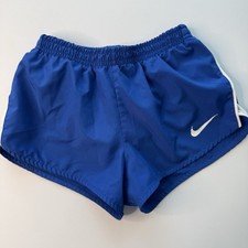 Nike Dri-FIT Girls Small Blue Running Athletic Shorts Lined Swoosh