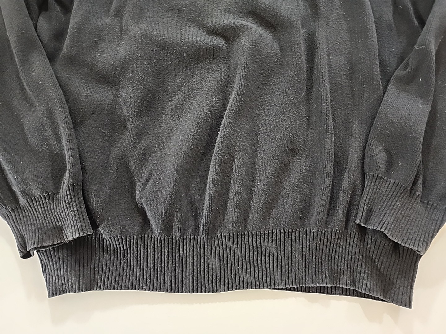 Method Knit Quarter Zip Pullover Sweater Black Me… - image 4