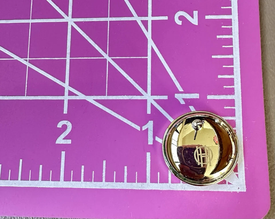 Pendientes Vintage NOS House of Harlow 1960 Redondos Sunburst Tono Dorado Azul Foto 3 de 3