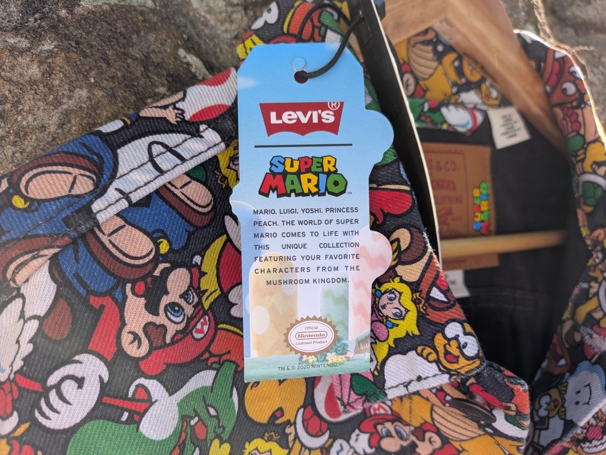 Levi's x Nintendo Super Mario All-Over Print Denim Trucker Jacket