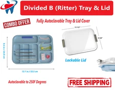 Dental Procedure Set-Up Trays Divided B (Ritter),  Autoclavable Tray & Lid Cover