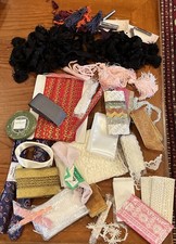 Big Lot Of Vintage Sewing / Craft Supplies Tassels Ribbon Lace Rick Rack