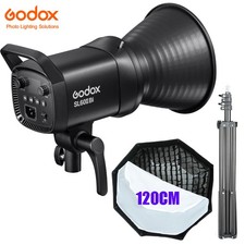 Godox SL60IIBI Bi-color 75Ws LED Video Light 120cm Grid Softbox 2m Light Stand