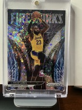 2021-22 Panini Prizm Fireworks LeBron James #1 Los Angeles Lakers Insert