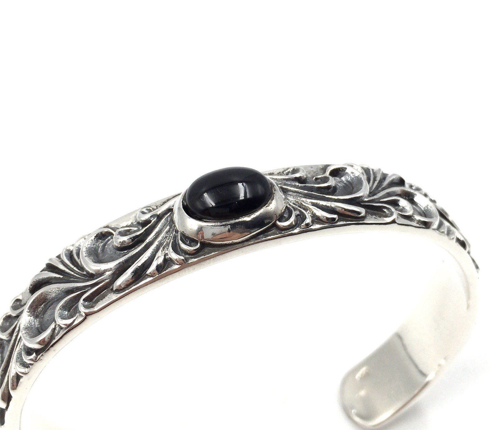 925 Silver Solid Bangle 18cm Jewellery Bangle Ony… - image 5