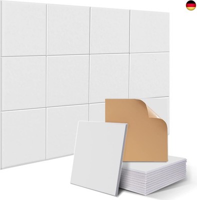 Akustikpaneele selbstklebend quadratisch 12St. JAMELO Akustikplatten aus