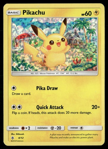 Pikachu 004/012 Holo Promo McDonald's Promos 2018 Pokemon Holo Lightly Played
