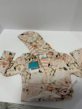 Posh Peanut Reversible 2T Jacket. Floral And Pink&White Striped RN 169189