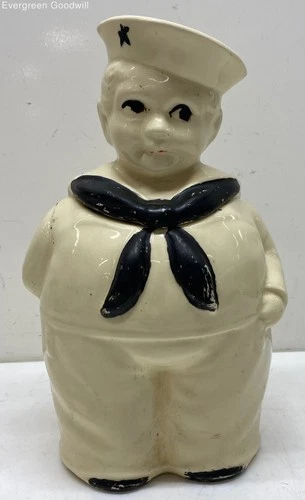 Vintage Shawnee Pottery Sailor Boy Cookie Jar USA