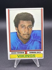 1974 Topps Football #113 CHUCK FOREMAN Minnesota Vikings Rookie Card . rookie card picture