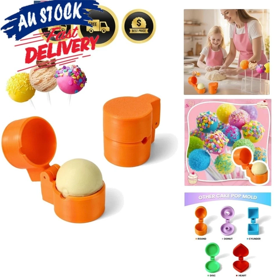 Cake Pop Mold Shapes Set Sphere Press Cutter Pusher for Baking Decor