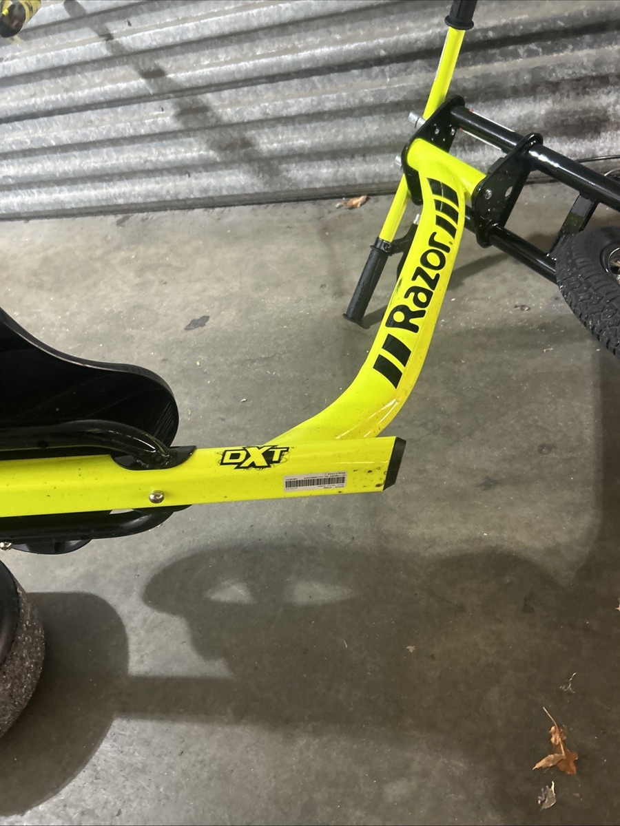 Razor DXT Drift Trike Yellow Go Kart with Rear Wheel & good brakes