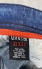 Makobi Men's Moto Jeans Blue Distressed Acid Wash Style M1723 Sz 32x32 — photo 4