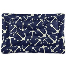 Emelivor Marine Nautical Dog Cat Bed Washable Crate Pet Bed Anti-Slip Rectang...