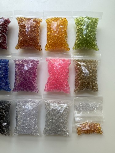 Assorted Pony Beads Approximately 1500 Beads Beautiful Colors Crafts Bracelets - Picture 4 of 9
