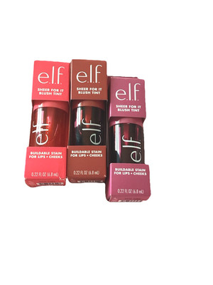 New e.l.f. Elf Cosmetics Sheer For It Blush Tint Stain Lips Cheek Longwear Pick