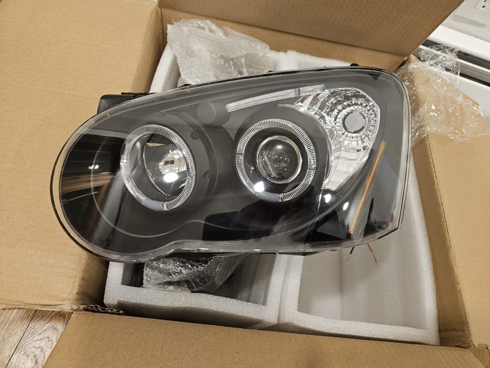 Fit 2004-2005 Subaru Impreza WRX Piano Black LED Halo Projector Headlights 04-05 - Image 4 of 4