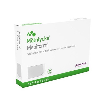 Mepiform  Reusable Scar Removal Silicone Sheet Pain Free 5 cm X 7.5 cm 1 Sheet