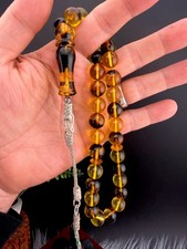 Genuine Colombian Amber Islamic prayer rosary 38g 33-bead