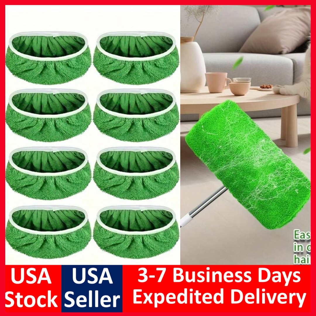 3/6/12 PCS Microfiber Mop Replacement Pads- Washable & Durable Flat Mop Covers