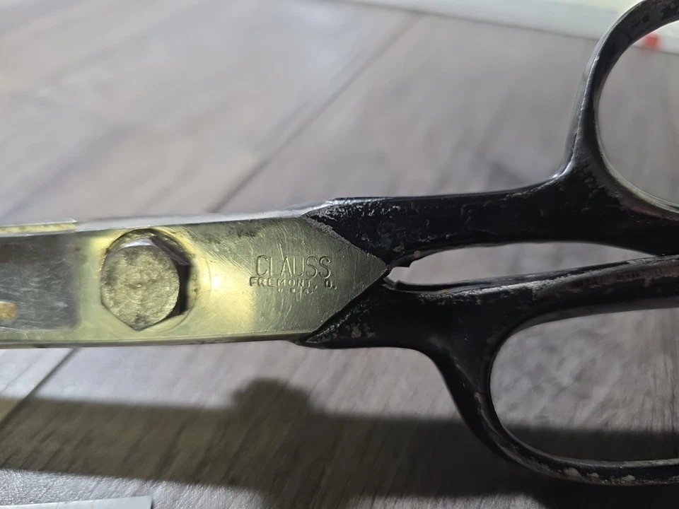 VINTAGE CLAUSS 14 INCH SCISSORS NO. 3754 Blueprint Shears - Image 2 of 4