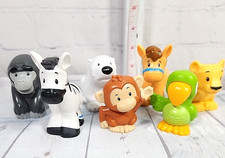 Fisher Price Little People Assorted Lot of 8 Animals 6 zoo animals 1 Farm Horse