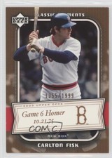2005 Upper Deck Classics Classic Moments 1355/1999 Carlton Fisk #CM-FI HOF 1u6