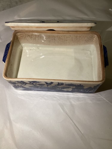 Scatola frigorifero vintage Moriyama salice blu con coperchio - Foto 3 di 14