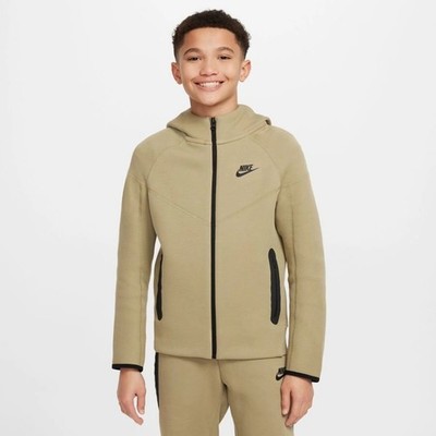 Nike Tech Pack Fleece Windrunner Full Zip Hoodie Kids Beige FD3285 276  M