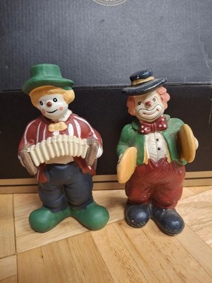 two clown figurines