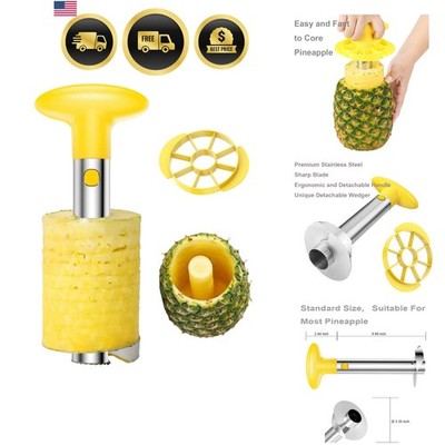 Easy Kitchen Tool Stainless Steel Fruit Pineapple Peeler Corer Slicer Cutter