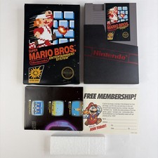 NICE! Super Mario Bros. In Original BOX 5 Screw Circle Seal Nintendo NES