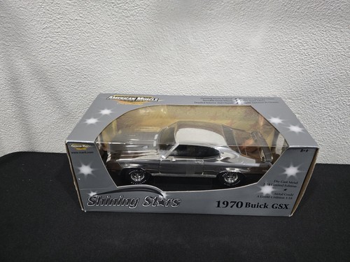 RARE~ MIB 1970 BUICK GSX CHROME 1:18 DIECAST ERTL AMERICAN MUSCLE SHINNING STARS - Picture 2 of 9