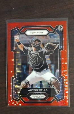 2024 Panini Prizm - Austin Wells #193 Red Pulsar Prizm /399 (RC)