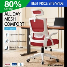 ELFORDSON Mesh Office Chair Ergonomic High Back Gas Lift Swivel Computer Gaming