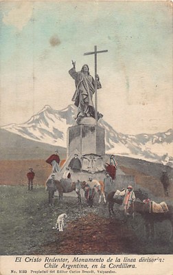 Chile - El Cristo Redentor, Monumento de la Linea divisoria Chile Argentina en l