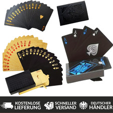 Gold Schwarz Spielkarten Pokerkarten Plastik Casino Poker PVC Kunststoff überzug