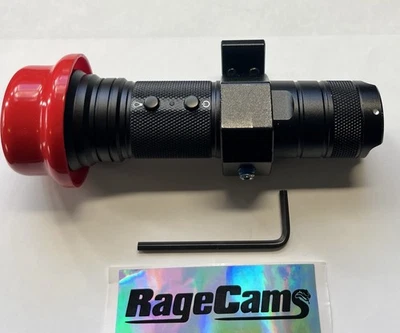 RAGECAMS Metal Fire Fighter Flashlight 4k U-HD Recorder Camera BlackJack Helmet Mount 64g