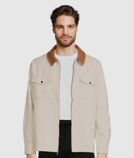 NWT Men's Layering Chore Jacket Light Birch Cream Corduroy Canvas Sz XS
