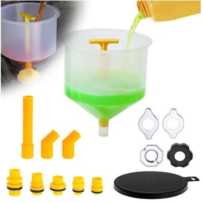 Spill Proof Radiator Coolant Filling Funnel Kit Car Auto Fluid Cooling System US