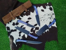 Custom Handmade 5 piece Chef Knife Set Forged Carbon Steel Kitchen Knives