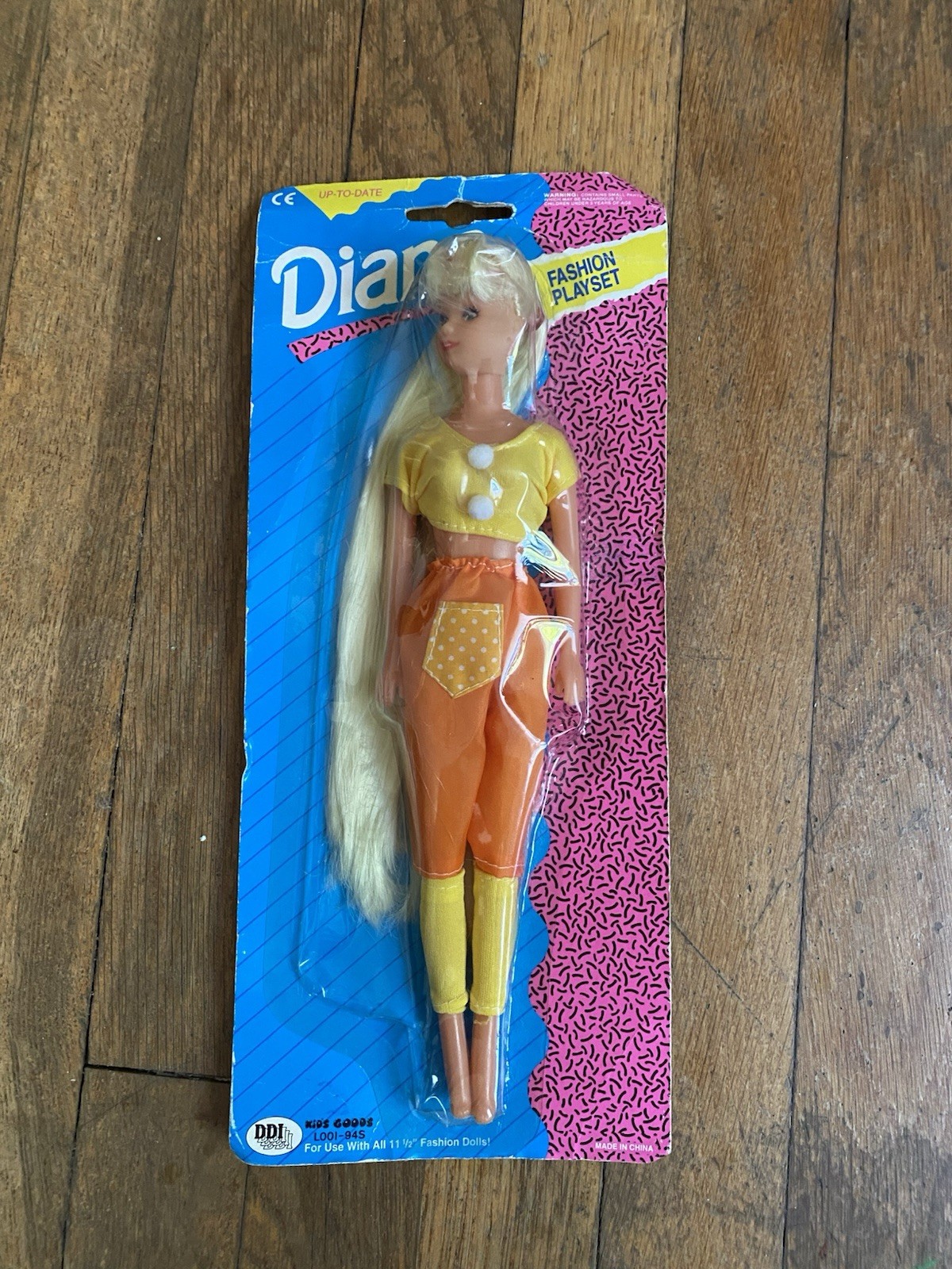 Vintage 80s Diana Fashion Playset Doll DDI Kids Goods Barbie Clone Flawed Card
